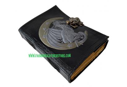 Wholesaler Le Cuir Moon Dragon Wicca Wiccan Antique Leather Pagan Embossed Leather Journal